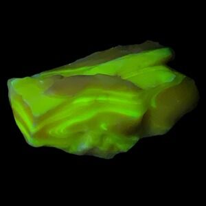 Pink White Purple Swirl Art Glass Cullet Glowing Manganese Slag Glass #4GL189